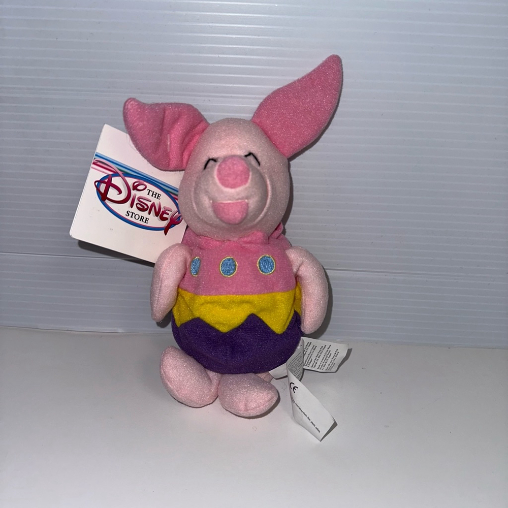 Disney Store Easter Egg Piglet Pig Bean Bag Plush Toy Winnie the Pooh NWT